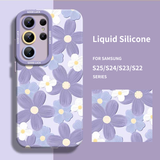 Flower Liquid Silicone Shockproof Phone Case For Samsung