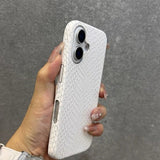 Snakeskin Pattern Half-covered Silicone Soft Phone Case For iPhone