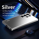 magnetic aluminum alloy frame sturdy and shockproof plastic back cover protective case for Samsung