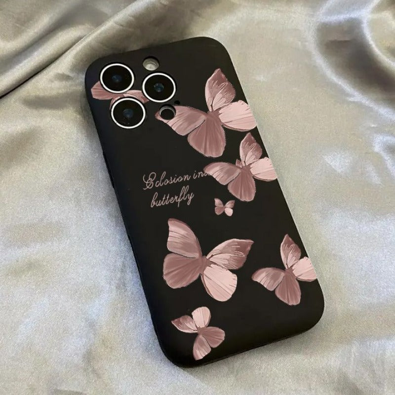 Lens Flat Silicone Case For iPhone