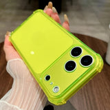Camera Protection Silicone Neon Soft TPU Clear Case For iPhone