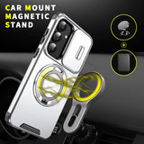 Slide Lens Protection Magnetic Holder Armor Case For Samsung