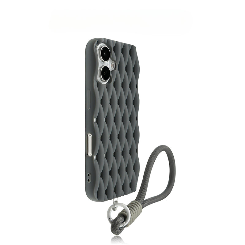 Woven Hole Silicone Soft Phone Case For iPhone