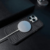 Hollow Carbon Fiber Magnetic Phone Case For iPhone