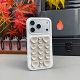 Color-blocked Suction Cup Liquid Silicone Phone Case For iPhone