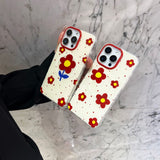 Little Red Flower Magnetic Phone Case For iPhone