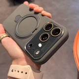 Premium Silicone Stand Magnetic Phone Case  for iPhone
