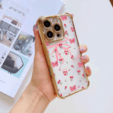 Butterfly Four Corner Anti-drop Lucency Phone Case For iPhone