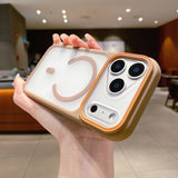 Large-view Frosted Transparent Magnetic Phone Case For iPhone