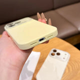 Luxury Silicone Solid Color Shockproof Versatile  Camera Metal Frame Protective Case For iPhone