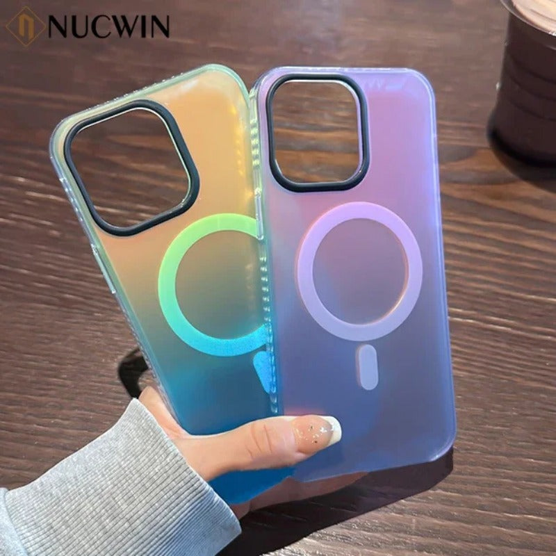 Laser Gradient Wireless Charging Case for iPhone