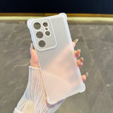 Shockproof Frosted Semi-transparent Soft Phone Case For Samsung