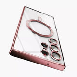 Luxury Plating Magnetic Clear Case For Samsung