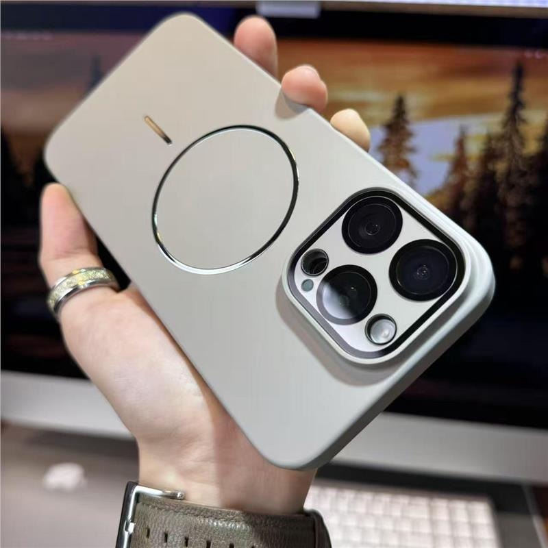 Thin Circle Magnetic Mobile Phone Case For iPhone