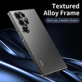 magnetic aluminum alloy frame sturdy and shockproof plastic back cover protective case for Samsung