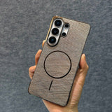 Gold-textured Magnetic Frameless Phone Case For Samsung