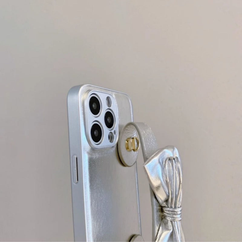 Silver Bow Phone Case For iPhone