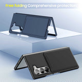 Solid Color Card Holder Phone Case For Samsung Z FOLD 7/6/5