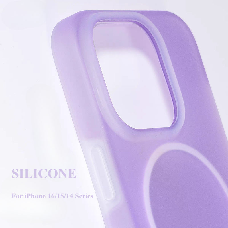 Jelly Color Magnetic Liquid Silicone Phone Case For iPhone