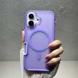 Solid Color Magnetic Skin-feel Phone Case For iPhone