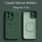 Magnetic Liquid Silicone Drop-Proof Phone Case For iPhone