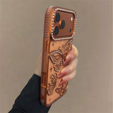 Rhinestone Butterfly Phone Case For iPhone
