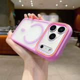 Large-view Frosted Transparent Magnetic Phone Case For iPhone