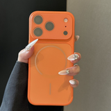 Lychee-textured Frosted Magnetic Phone Case For iPhone