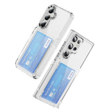 Transparent Card Holder Shockproof Simple Phone Case For Samsung