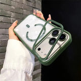 Luxury Bracket Stand Magnetic With Lens Protector Phone Case for iPhone