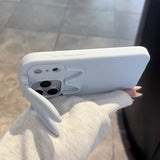 Foldable Bunny Ear Silicone Phone Case For iPhone