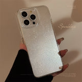 Transparent Glitter Simple Phone Case For iPhone