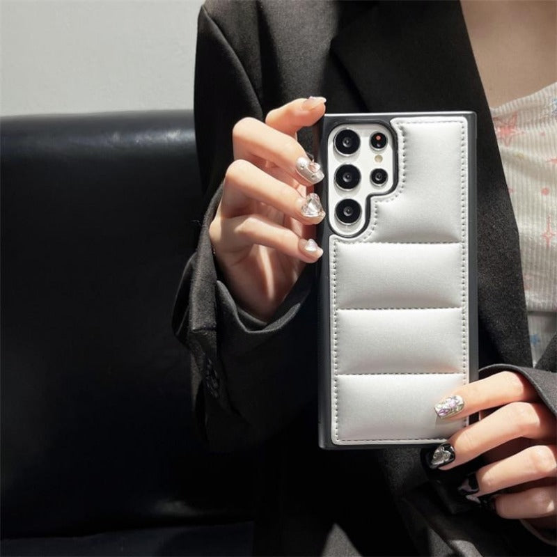 Airbag Down Jacket Protective Phone Case For Samsung