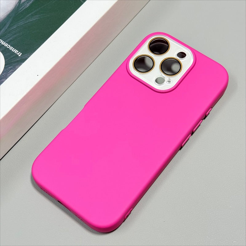 Liquid Silicone Lens Film Phone Case For iPhone