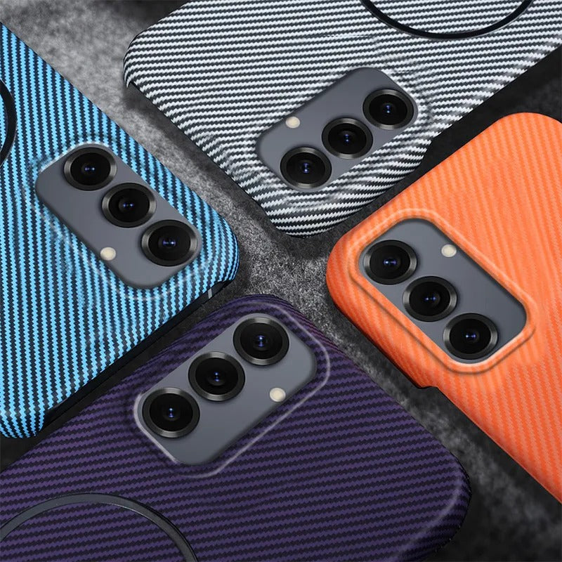 Carbon Fiber Pattern Magnetic Case For Samsung