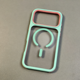 Two-in-one Color-blocked Drop-proof Acrylic Magnetic Phone Case For iPhone
