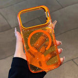 Glitter Transparent Magnetic Phone Case For iPhone