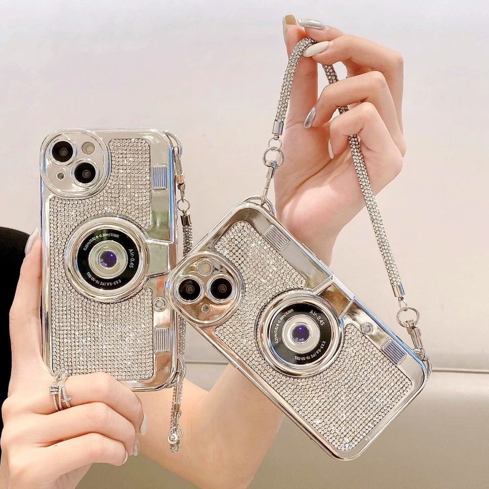 Camera Diamond Phone Case For iPhone