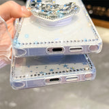 Glitter Heart Phone Case For Samsung