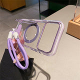 Magnetic Stand Transparent Phone Case For iPhone
