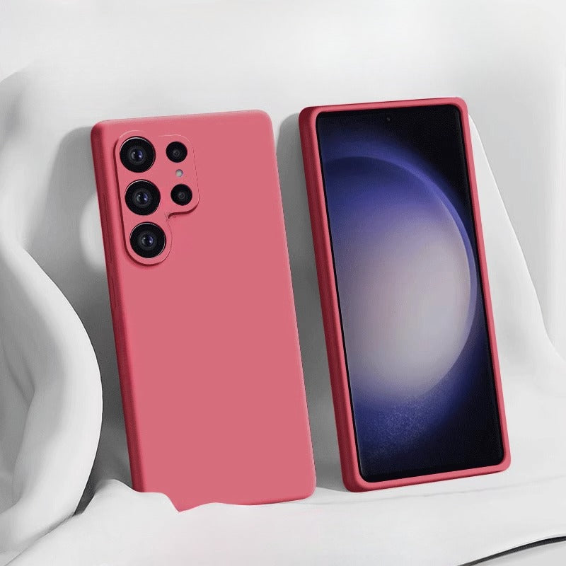 New Liquid Silicone Simple Phone Case For Samsung