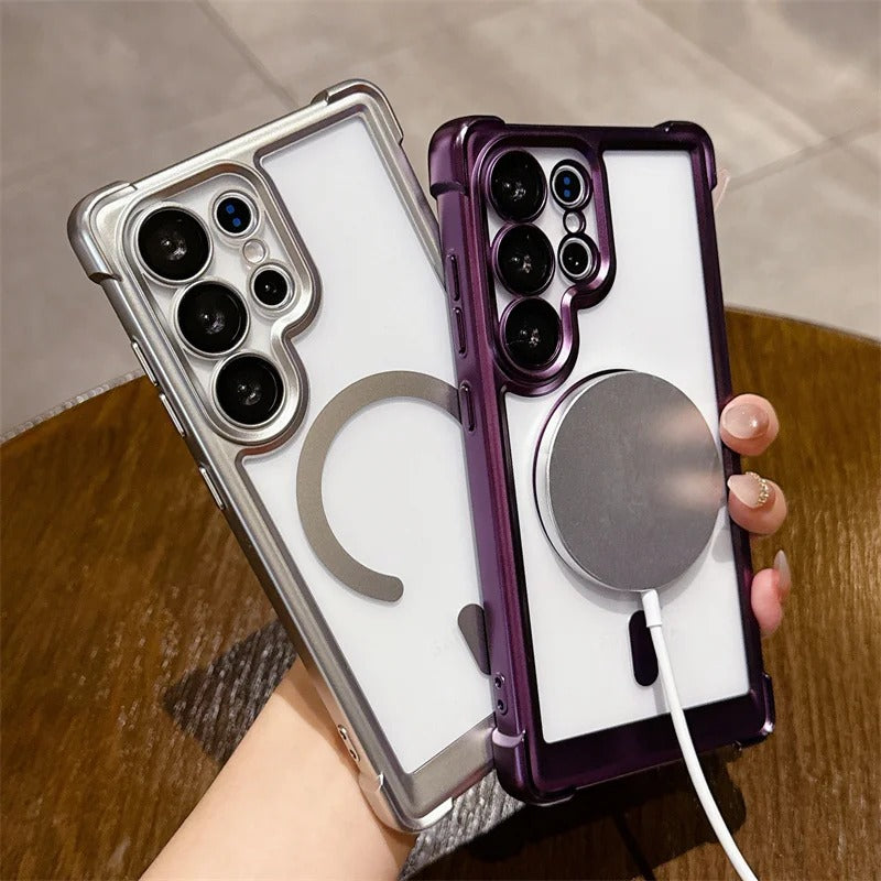 Plating Matte Acrylic Magnetic Case For Samsung