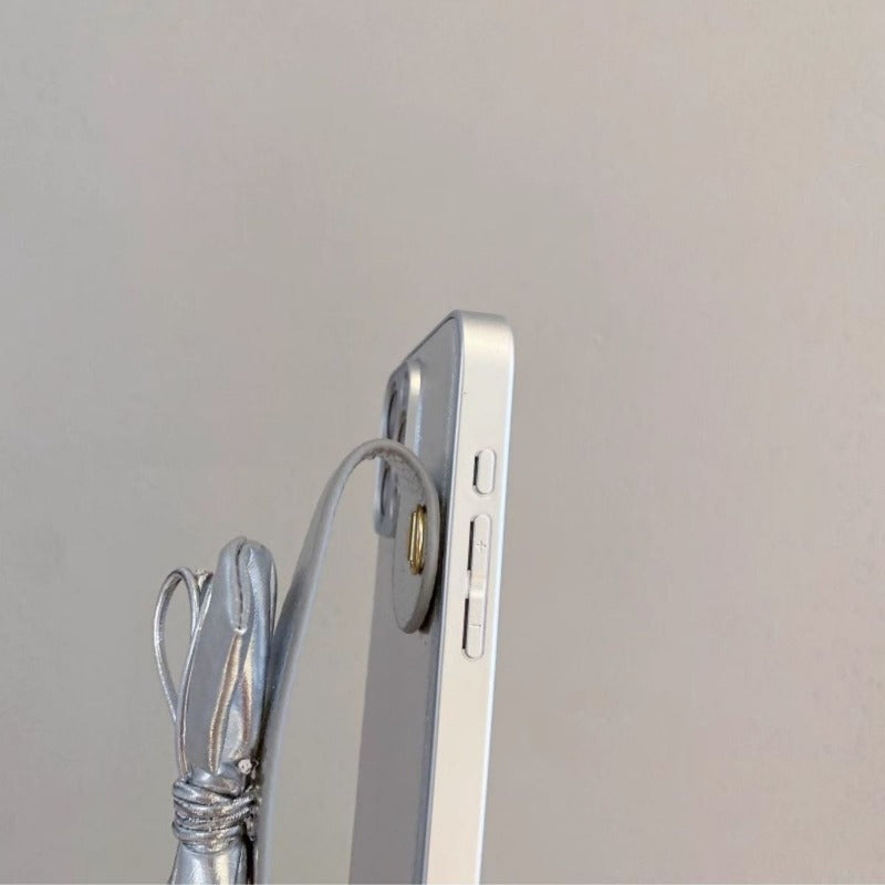 Silver Bow Phone Case For iPhone