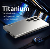 magnetic aluminum alloy frame sturdy and shockproof plastic back cover protective case for Samsung
