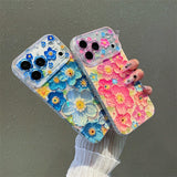 Flower-shaped Epoxy Phone Case For iPhone