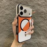 Magnetic Color Block Phone Case for iPhone