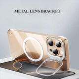 Ultra-thin Transparent Borderless Magnetic Mobile Phone Case For iPhone