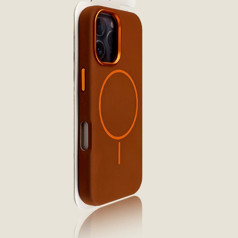 Leather Magnetic Frosted Phone Case For iPhone