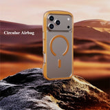 Circular Airbag Transparent Magnetic Phone Case For iPhone