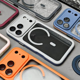 Solid Color Frame Airbag Shockproof Phone Case For iPhone